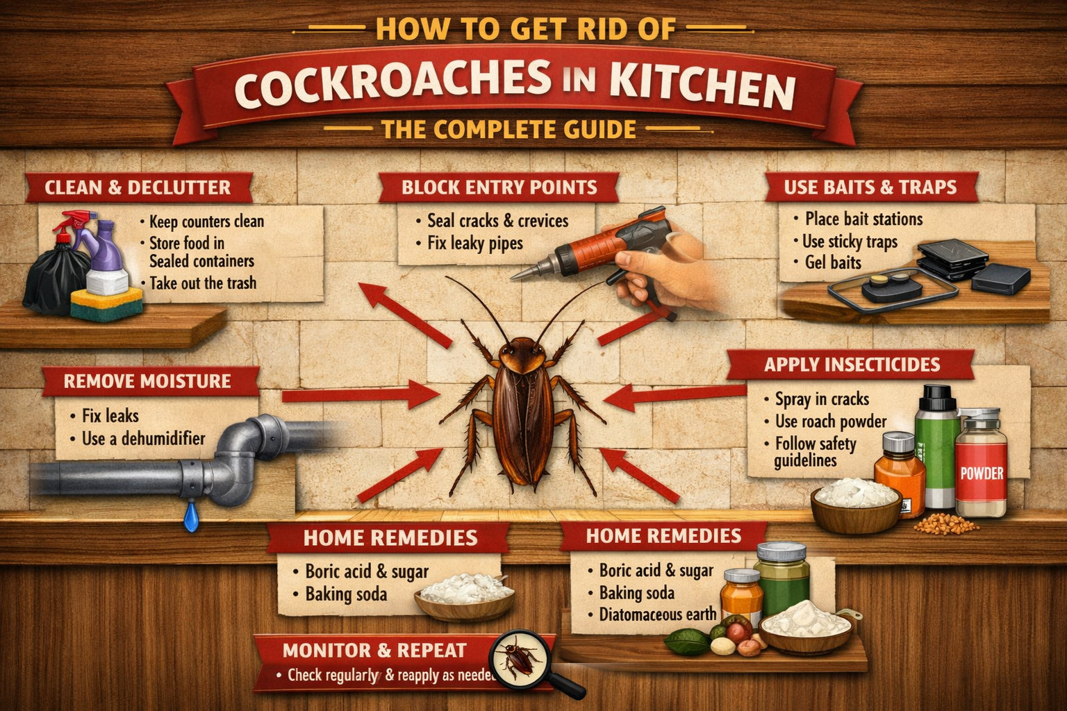 How to Get Rid of Cockroaches in Kitchen
